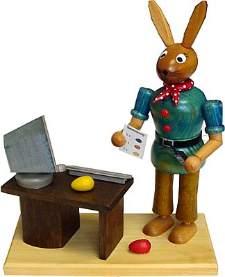 Hase mit Computer
