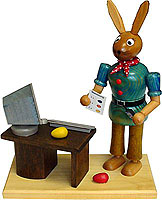 Hase mit Computer