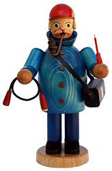 Räuchermann Elektriker blaue Jacke