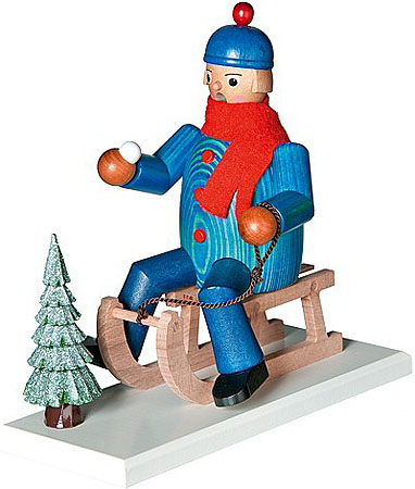 Räuchermann Schlittenfahrer